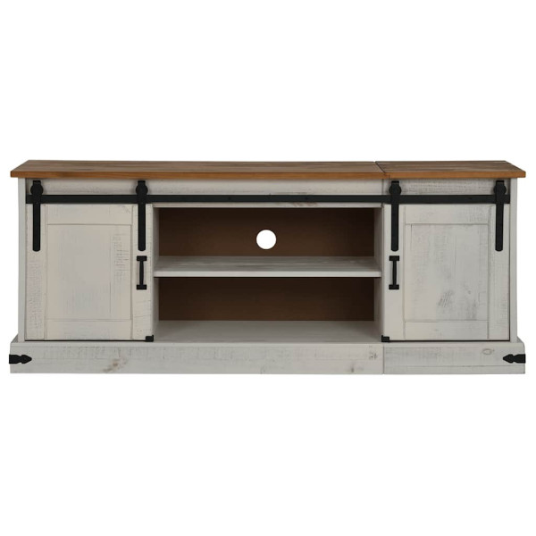 Mueble de TV HALDEN 2 puerta correderas blanco 150x40x60 cm M 3