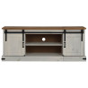 Mueble de TV HALDEN 2 puerta correderas blanco 150x40x60 cm 3