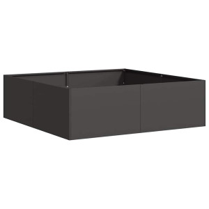 Vaso/floreira 100x100x30 cm aço preto H