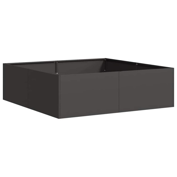 Vaso/floreira 100x100x30 cm aço preto M 2