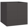 Vaso floreira 80x80x80 cm aço preto 2