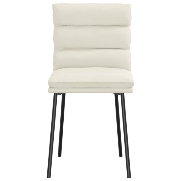 Sillas de comedor 6 unidades de terciopelo crema M 4