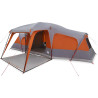 Tienda familiar con porche 9 personas impermeable gris naranja 2