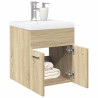 Set de muebles de baño 2 pzas madera contrachapada roble Sonoma 1