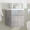 Set muebles de baño 2 piezas madera contrachapada gris hormigón 3