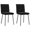 Cadeiras de jantar 2 pcs veludo preto 1