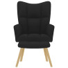 Sillón de relax con taburete tela negro 4