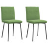 Cadeiras de jantar 2 pcs veludo verde-claro 1
