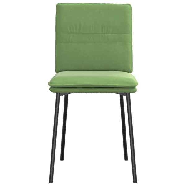 Cadeiras de jantar 2 pcs veludo verde-claro M 4