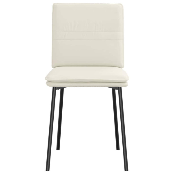 Sillas de comedor 2 unidades terciopelo crema M 4