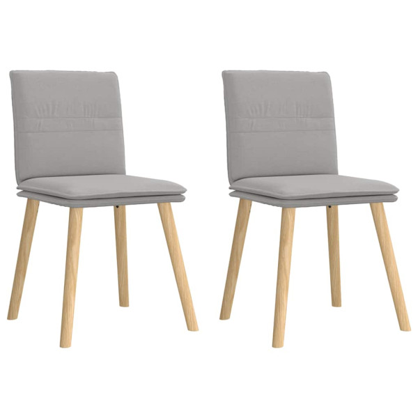 Sillas de comedor 2 uds tela gris nube D
