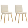 Cadeiras de jantar 2 pcs linho 1