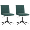 Sillas de comedor 2 unidades terciopelo verde oscuro 2