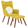 Sillón de relax con taburete terciopelo amarillo 1