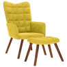 Sillón de relax con taburete terciopelo amarillo 2