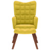 Sillón de relax con taburete terciopelo amarillo 4