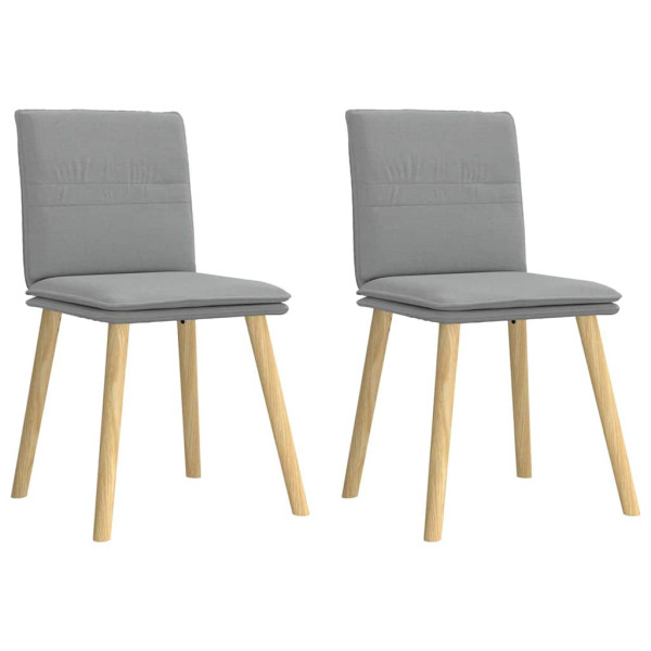 Sillas de comedor giratorias 2 unidades tela gris claro D