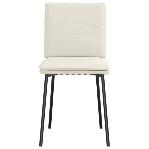 Sillas de comedor 6 unidades de terciopelo crema M 4