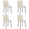 Sillas de comedor 4 unidades terciopelo crema 2