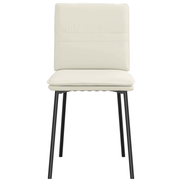 Cadeiras de jantar 4 pcs veludo cor creme M 4