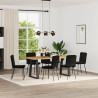 Silla de comedor 6 unidades terciopelo negro 2