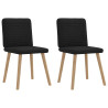 Sillas de comedor 2 unidades tela negro 1