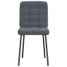 Cadeiras de jantar 4 pcs veludo cinzento-escuro 4