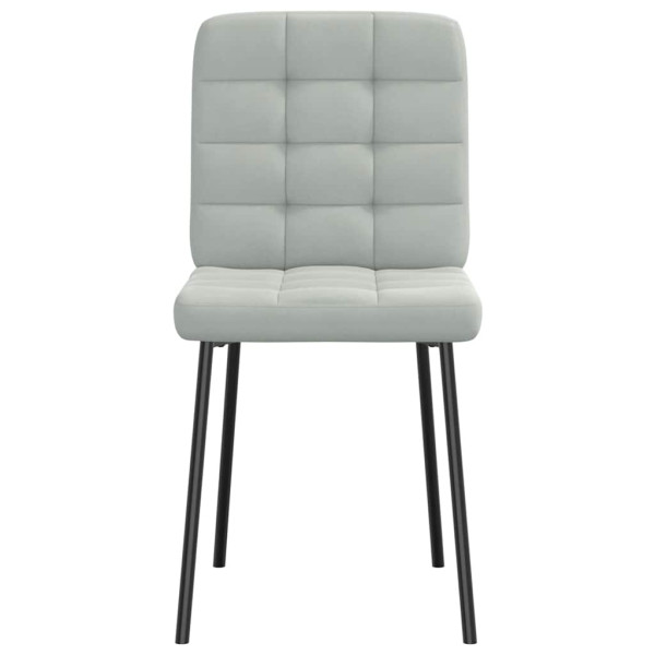 Cadeiras de jantar 6 pcs veludo cinzento-claro M 3