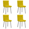Cadeiras de jantar 4 pcs veludo amarelo 2