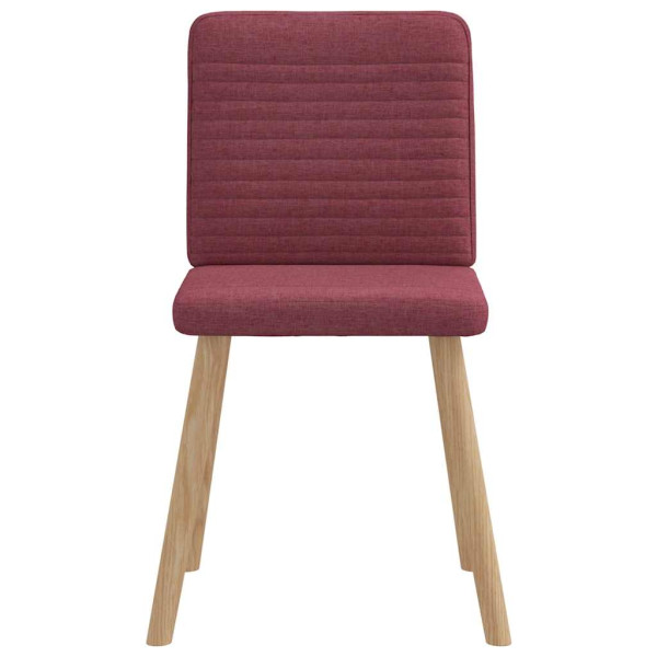 Cadeiras de jantar 6 pcs tecido vermelho-tinto M 4