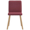 Sillas de comedor 6 unidades tela rojo tinto 4
