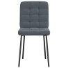 Sillas de comedor 2 unidades terciopelo gris oscuro 4