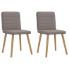 Sillas de comedor 2 unidades tela gris taupé 1