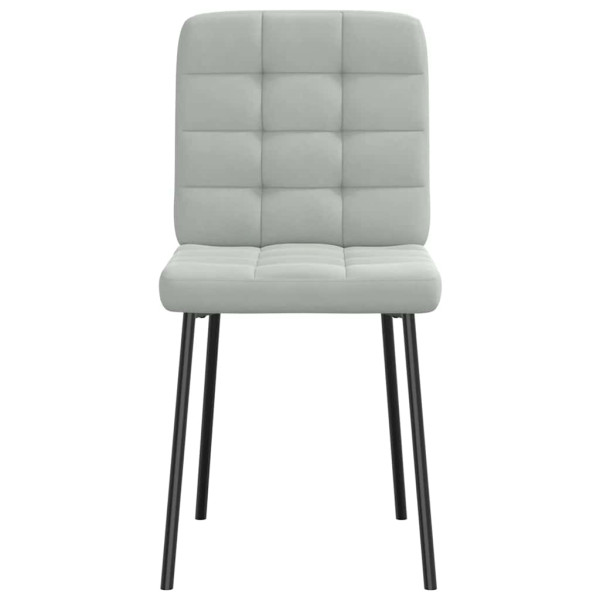 Sillas de comedor 4 unidades terciopelo gris claro M 4