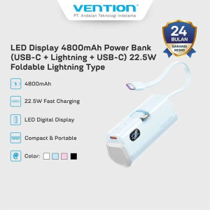 Powerbank 4.800mah vention fhql0/ 22.5w/ azul H
