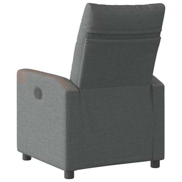 Sillón reclinable de tela gris oscuro M 5