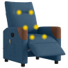 Sillón reclinable de masaje eléctrico tela azul 3