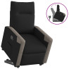 Sillón reclinable elevable tela negro 1