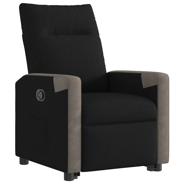 Sillón reclinable elevable tela negro M 4