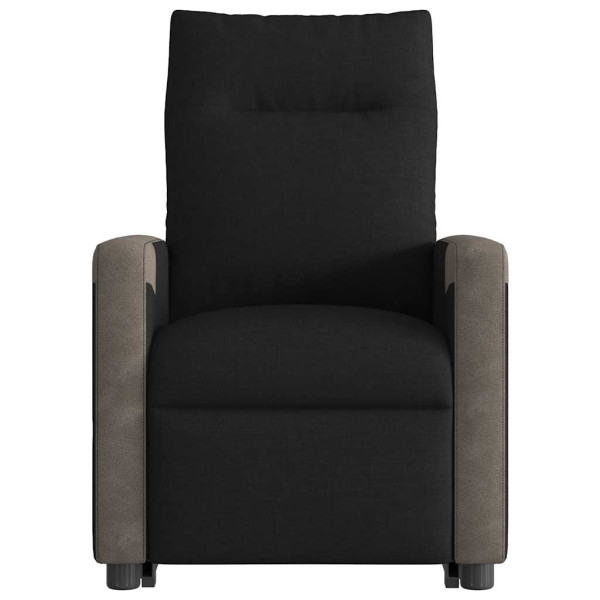 Sillón reclinable elevable tela negro M 5
