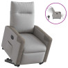 Sillón eléctrico reclinable elevable de tela gris nube 1