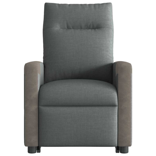 Sillón eléctrico reclinable elevable de tela gris oscuro M 5