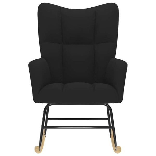 Silla mecedora de tela negro M 4