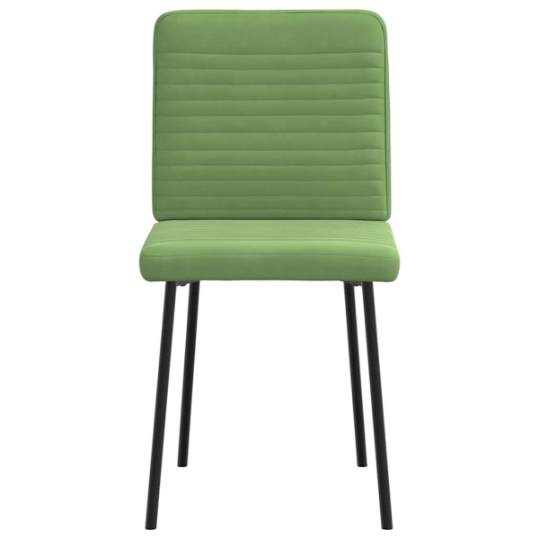 Cadeiras de jantar 4 pcs veludo verde-claro M 4