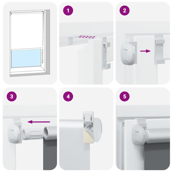 Persiana de enrolar 95x175 cm largura tecido 90.7 cm poliéster M 5