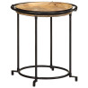 2 pcs Conjunto de mesa de apoio madeira de mangueira maciça 3