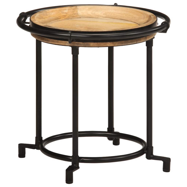 2 pcs Conjunto de mesa de apoio madeira de mangueira maciça M 4