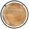 Mesa auxiliar madera maciza de mango Ø55x60 cm 3
