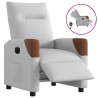 Sillón reclinable eléctrico de tela gris nube 1