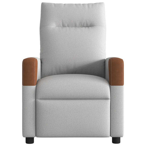 Sillón reclinable eléctrico de tela gris nube M 5